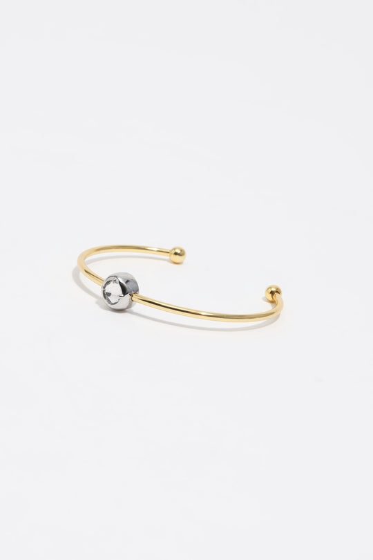 Two-tone crystal bracelet