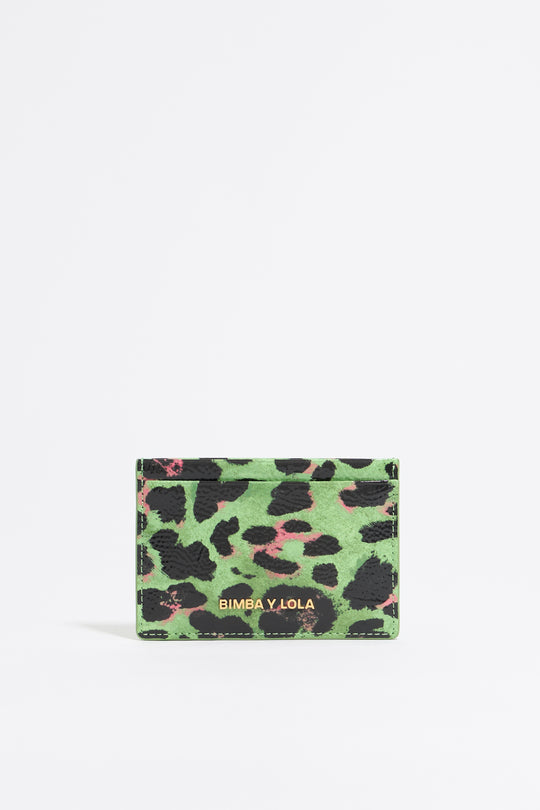 Green Leopard card holder - MYHOLDAL LEBANON