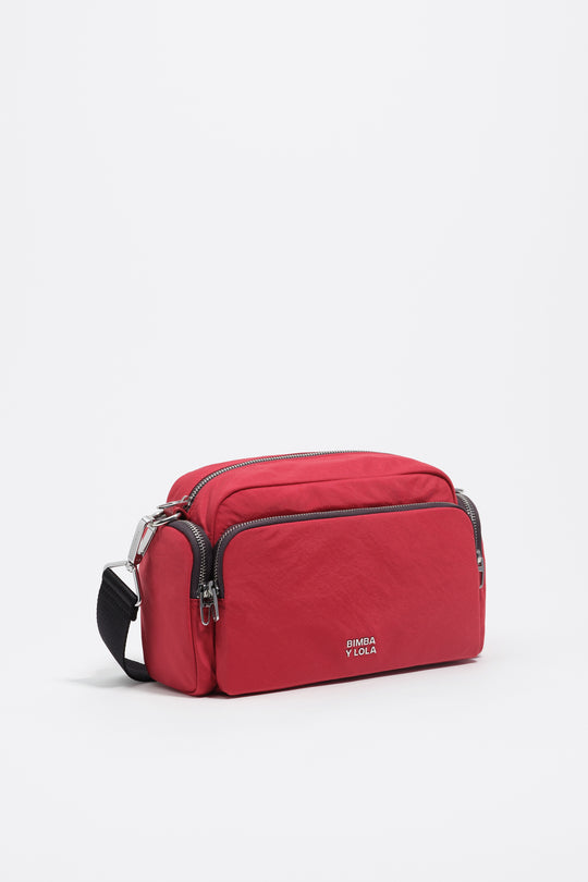 Medium red nylon Pocket crossbody bag