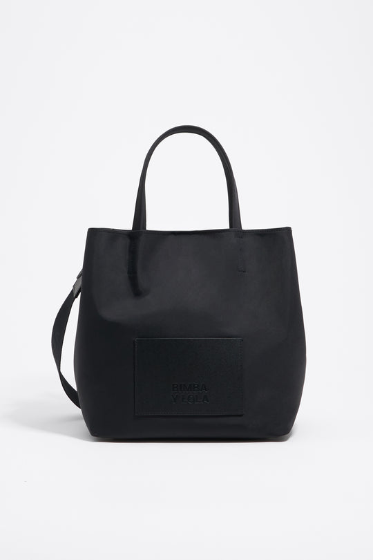 Large black nylon Chihuahua shopper bag