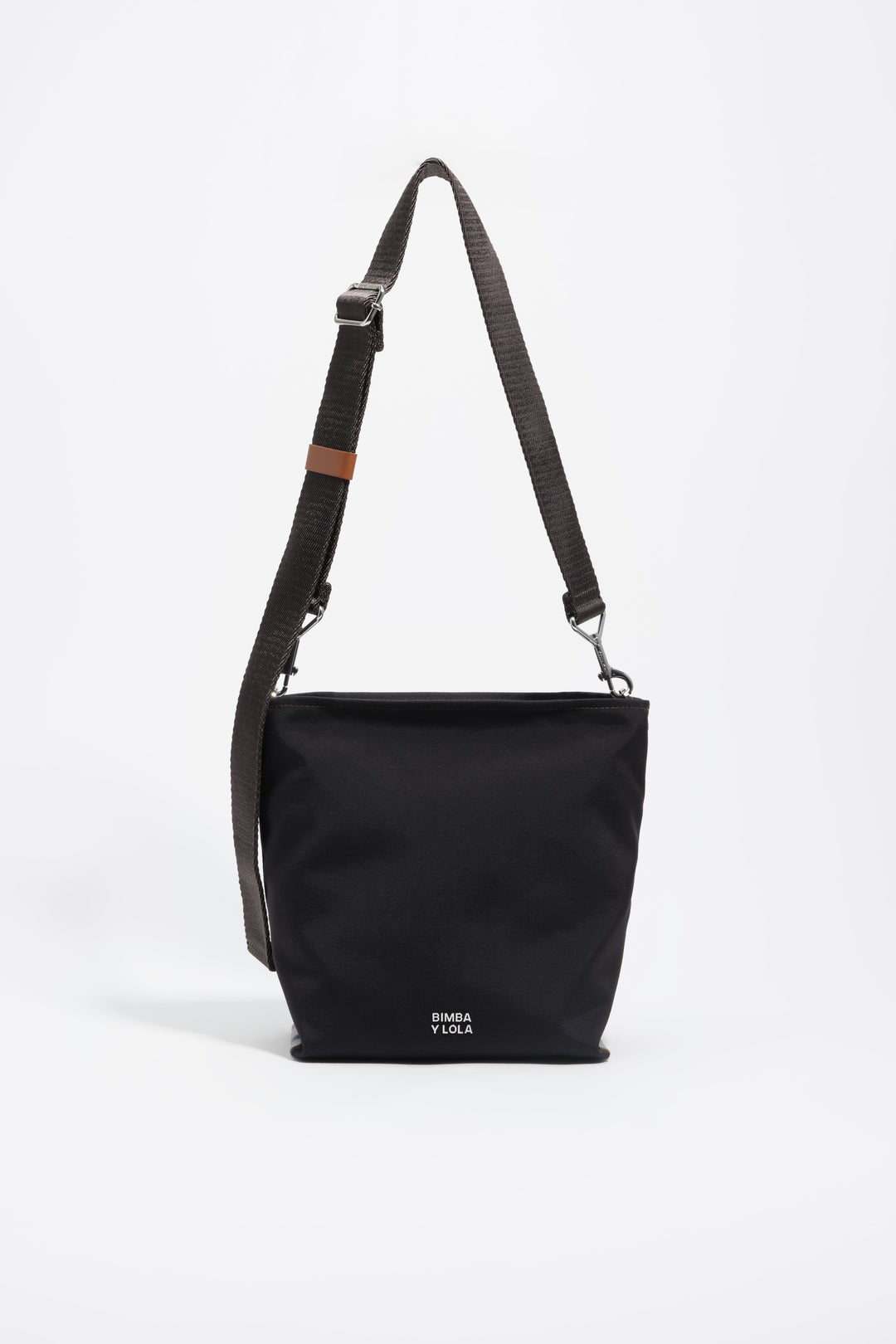 Anthracite nylon crossbody bag