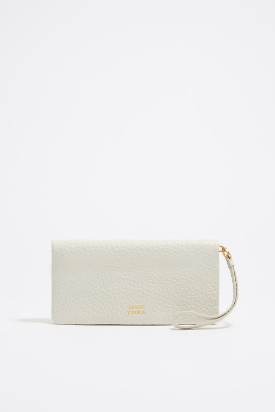 Off-white leather wallet