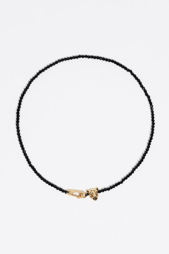 Panther black crystals necklace
