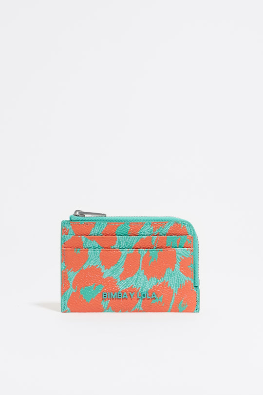 Turquoise Leopard coin purse