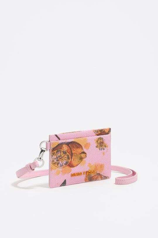 Lemons pink card holder