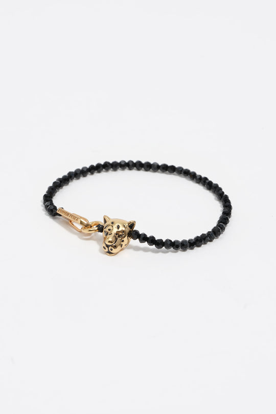 Black crystals and panther bracelet
