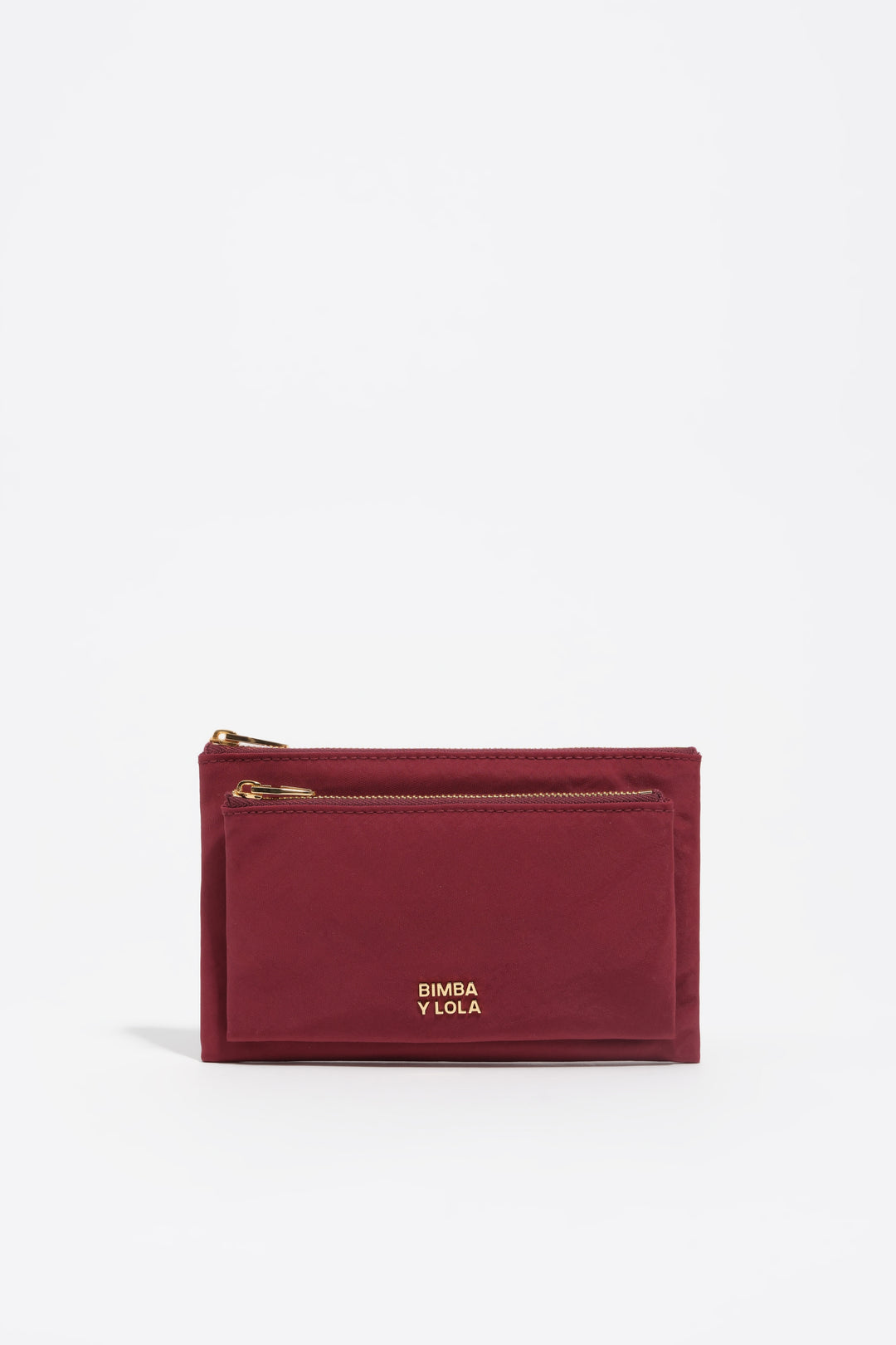 Burgundy nylon Pocket purse