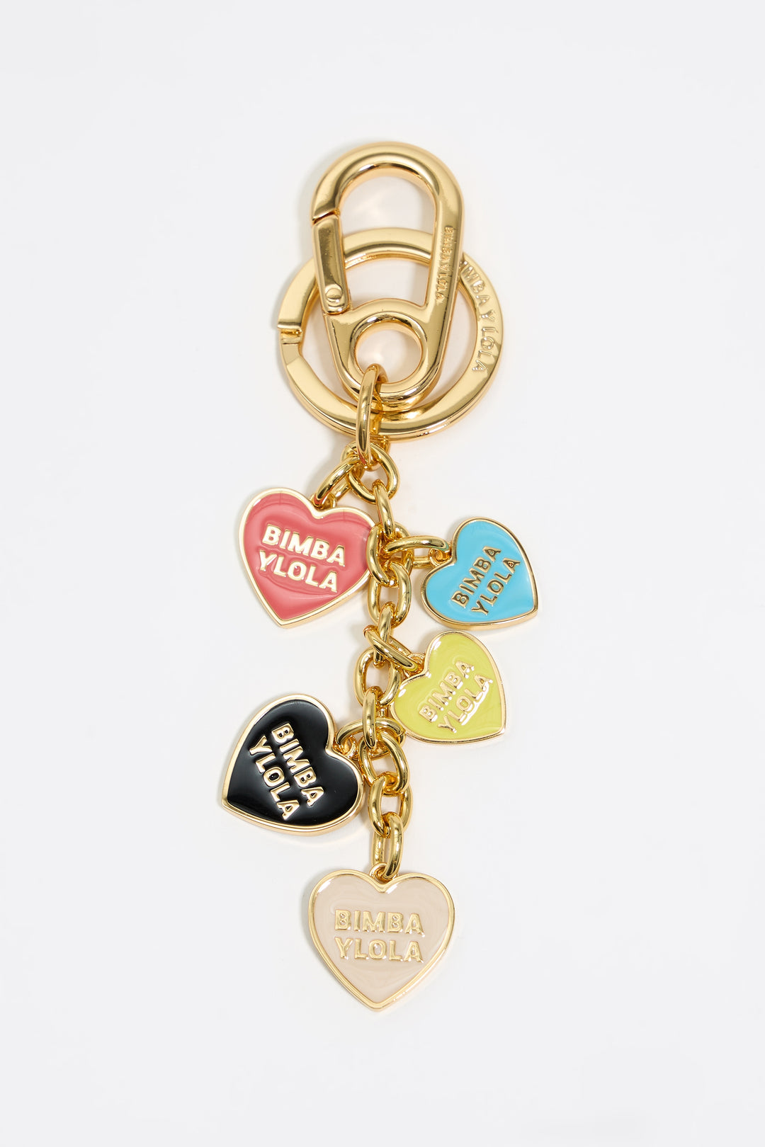 Gold hearts key ring