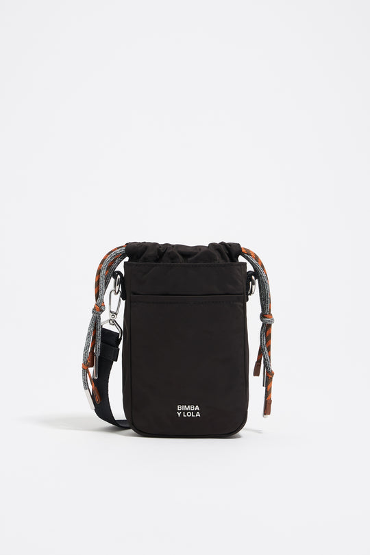Black nylon mini bag