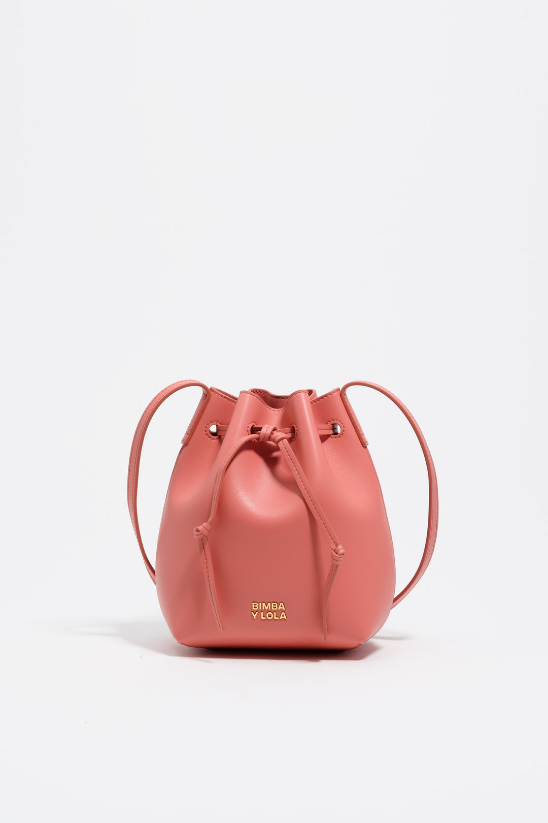 Bubblegum pink leather Bucket bag