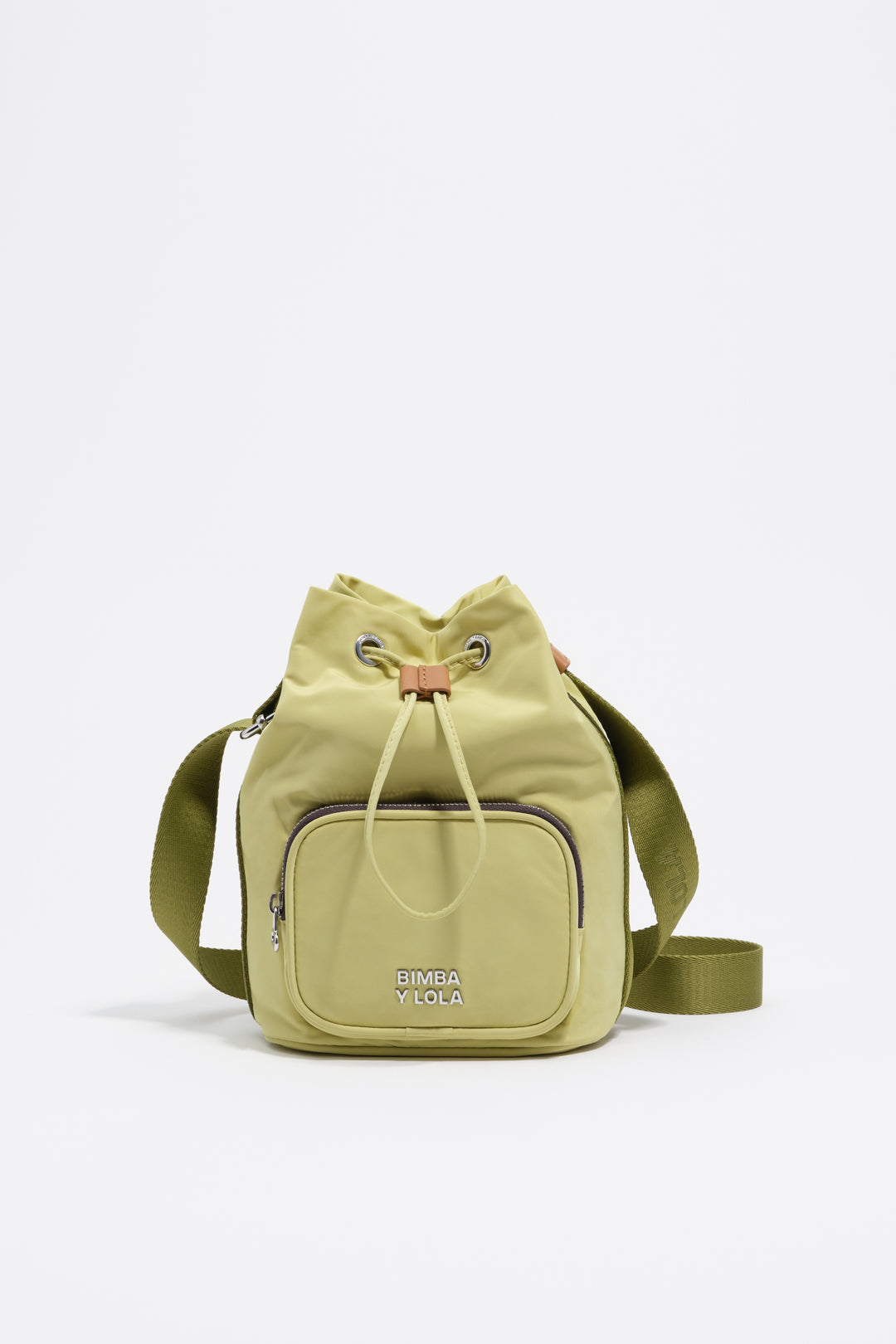 Pale lime nylon mini bag