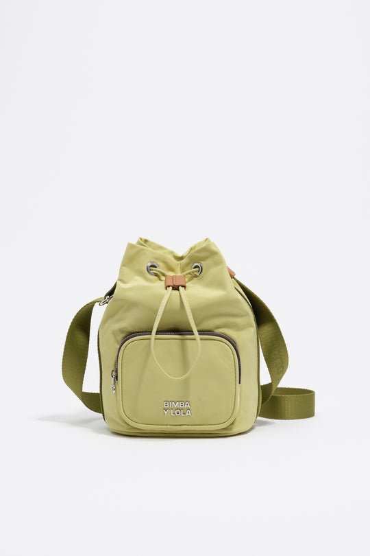 Pale lime nylon mini bag
