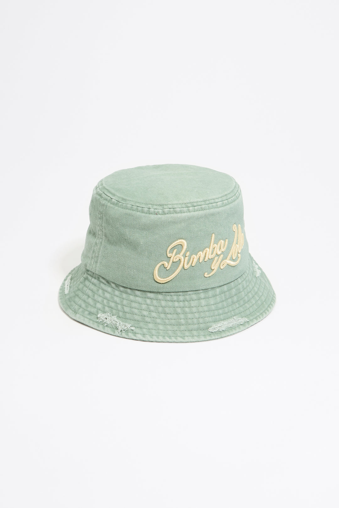 Green cotton bucket hat