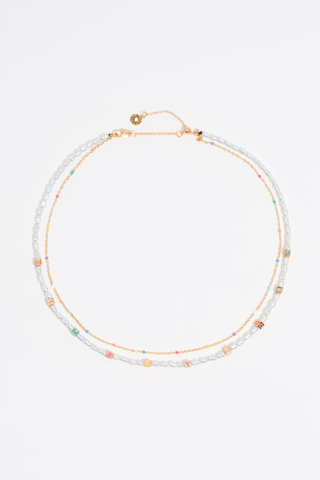 Multicolor Dice logo necklace