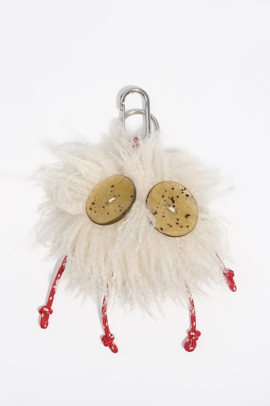 Ivory fur Charo key ring