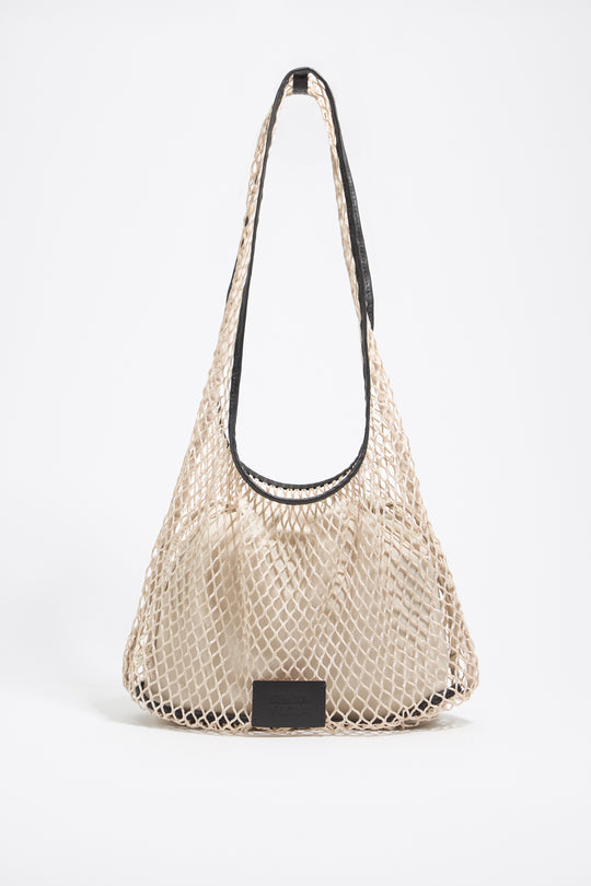 Stone white mesh Paper bag - MYHOLDAL LEBANON