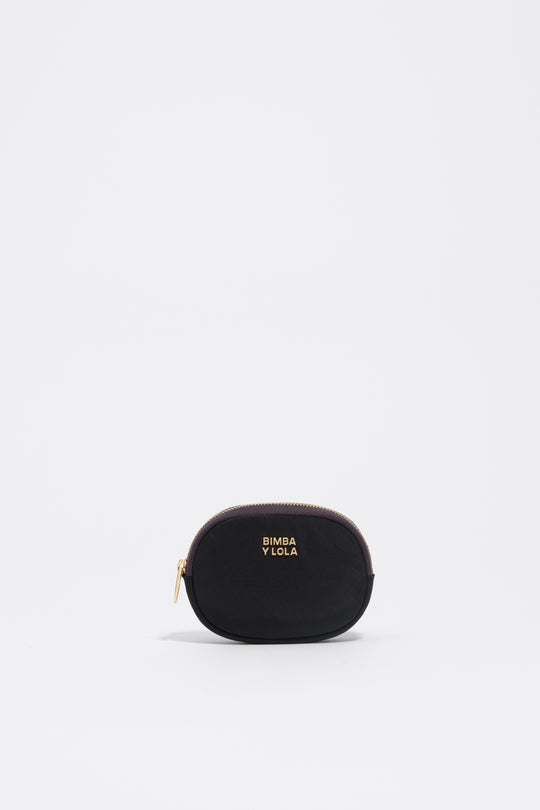 Black nylon coin purse