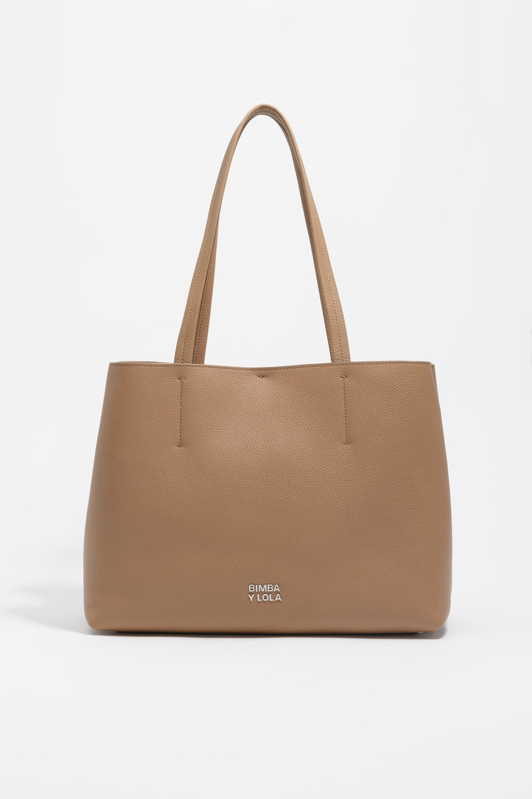 Light brown leather shopper bag