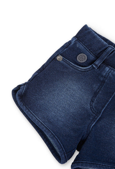 Fleece denim shorts for baby girl - 290045