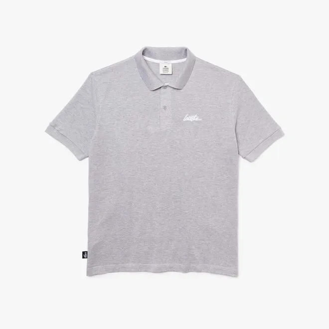 Unisex Lacoste L!VE Loose Fit Signature Cotton Polo Shirt