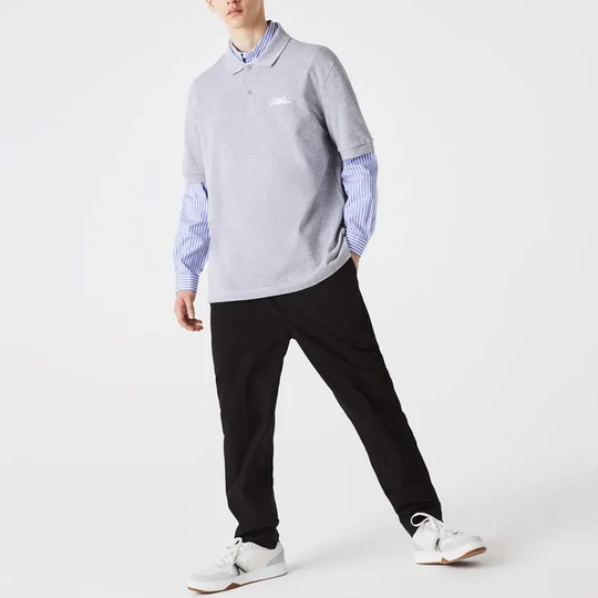 Unisex Lacoste L!VE Loose Fit Signature Cotton Polo Shirt