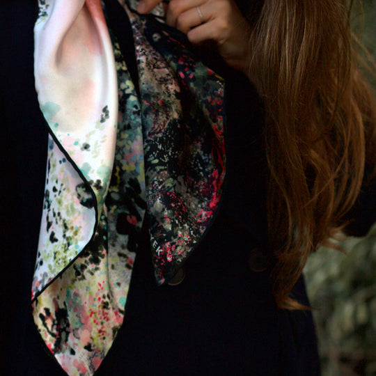 Traditional Lebanese Mountain House - Silk Scarf