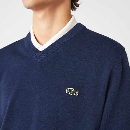 Men's V-neck Organic Cotton Sweater