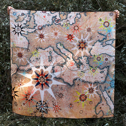 Portolan Map - Silk Scarf