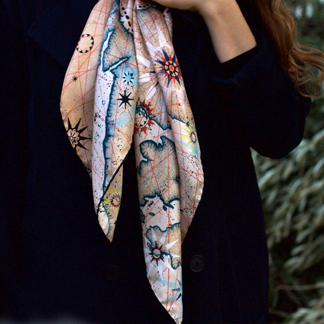 Portolan Map - Silk Scarf