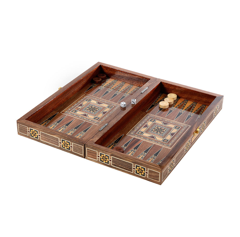Mini Oriental Backgammon & Chess Board - Mos.Bg0022