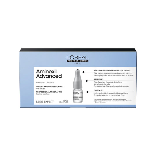 Shop The Latest Collection Of L'Oreal Professionnel Aminexil Advanced Dual-Action Scalp & Anti-Thinning Hair Treatment For Denser Looking Hair With More Body Professional Anti-Chute Cure Serie Expert 10X6 Ml In Lebanon