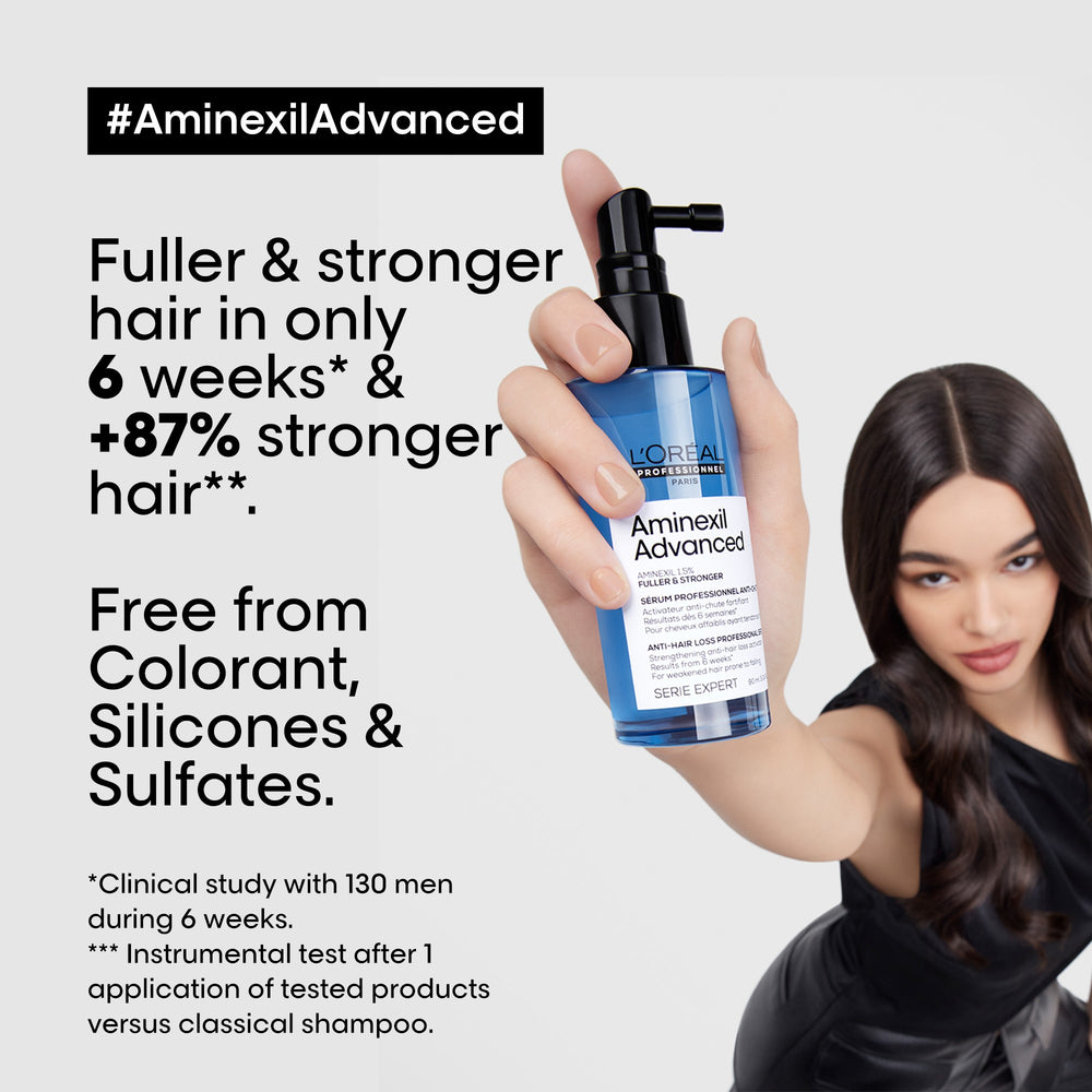 Aminexil Advanced Strengthening Anti-Hair Loss Activator Serum | For Weakened Hair Prone To Falling | Serie Expert | 90 Ml