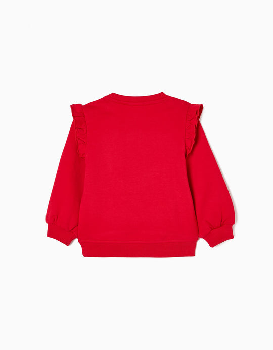 Cotton Sweatshirt for Baby Girls 'Minnie', Red
