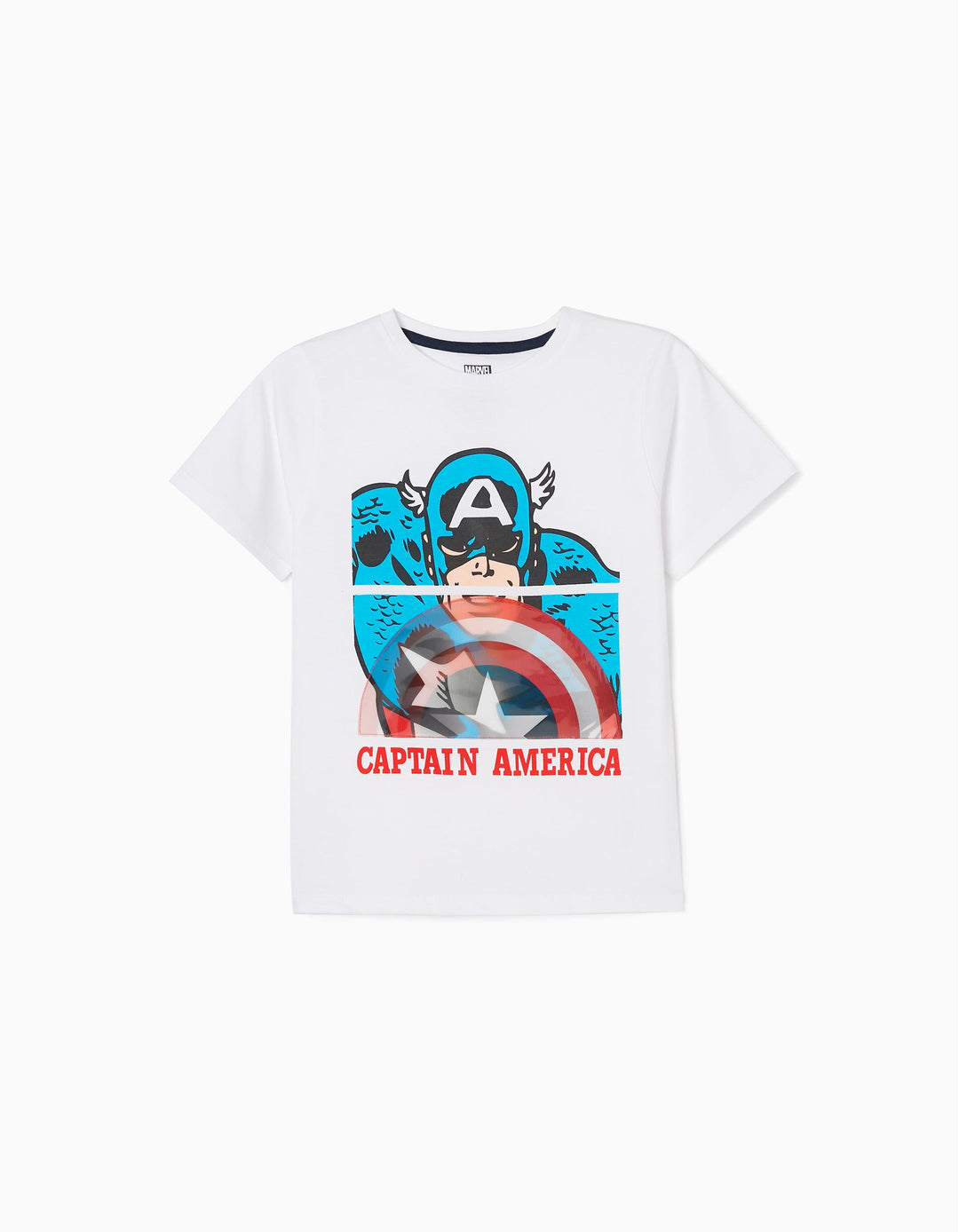 Cotton T-shirt for Boys 'Captain America', White