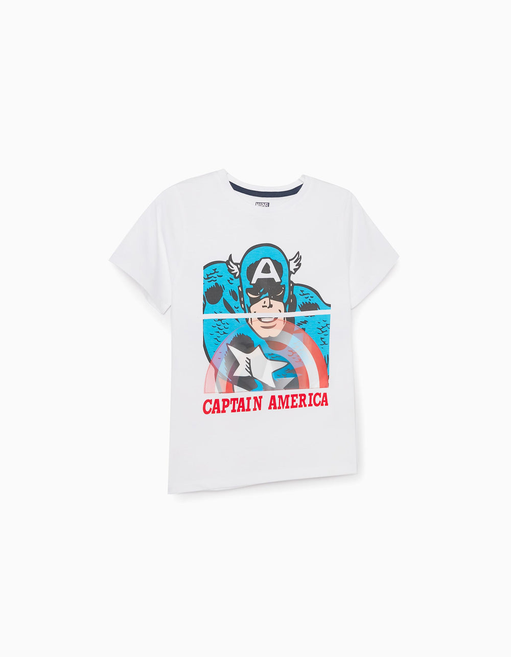 Cotton T-shirt for Boys 'Captain America', White