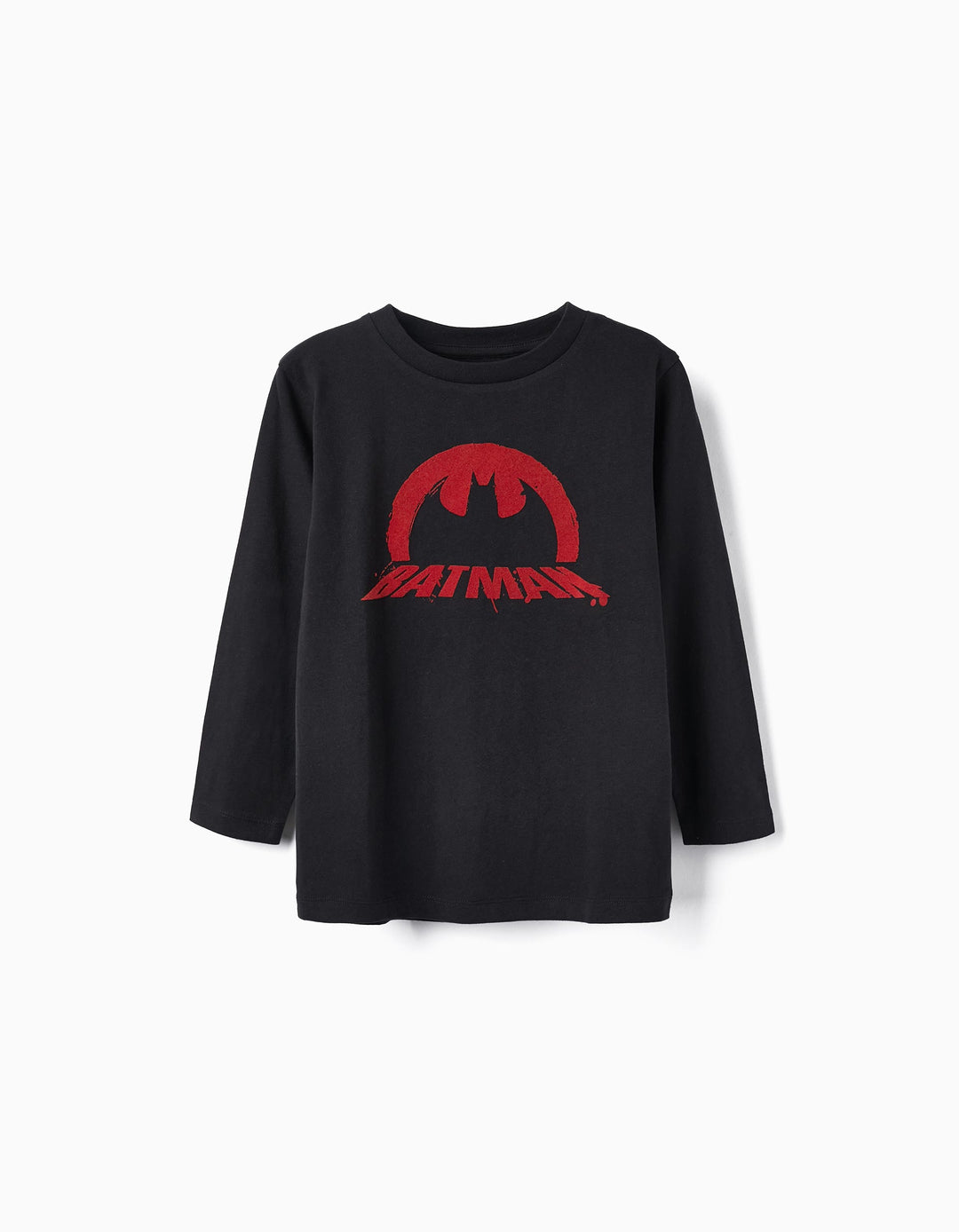 Long Sleeve Cotton T-shirt for Boys 'Batman', Black