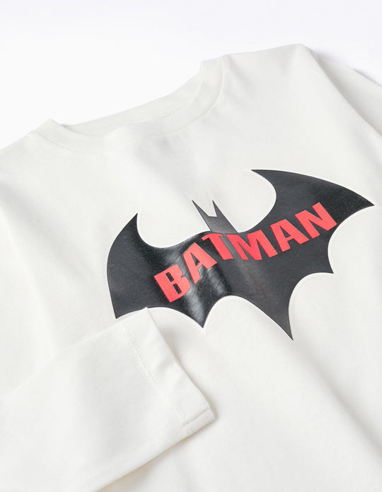 Long Sleeve Cotton T-shirt for Boys 'DC', White