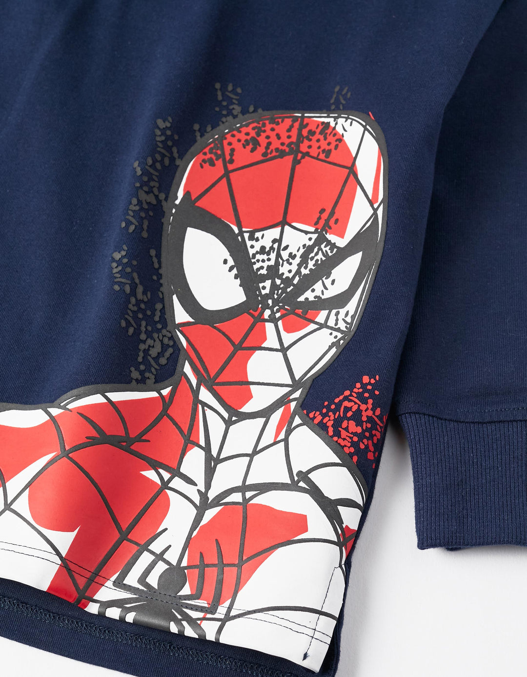 Cotton Hooded T-shirt for Boys 'Spider-Man', Dark Blue