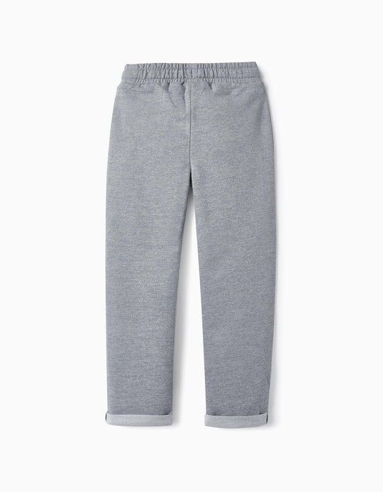 Cotton Joggers for Girls, Grey