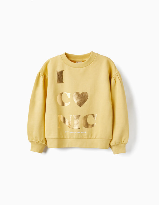 Sweatshirt for Girls 'Iconic', Yellow