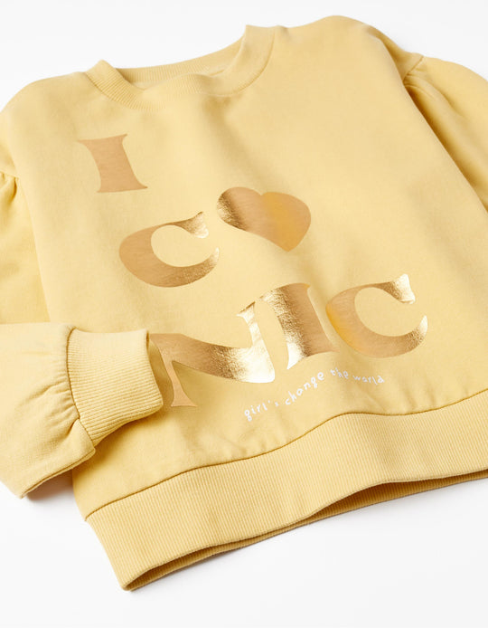 Sweatshirt for Girls 'Iconic', Yellow