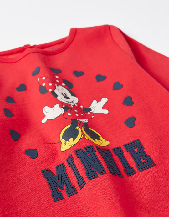 Cotton T-shirt for Baby Girls 'Minnie', Red