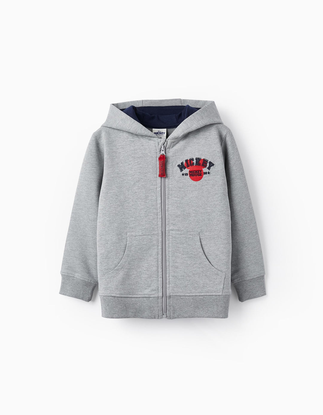 Cotton Hooded Jacket for Boys 'Mickey', Grey