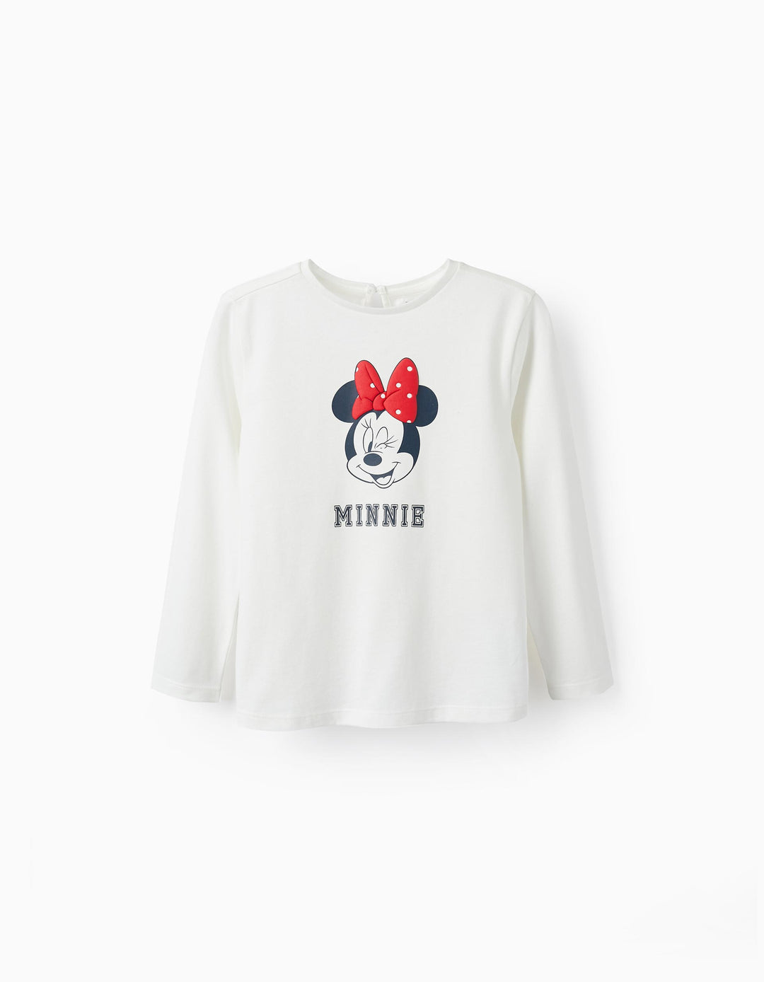 Long-Sleeved T-Shirt for Girls 'Minnie', White