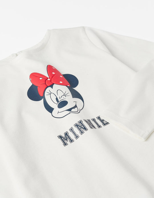 Long-Sleeved T-Shirt for Girls 'Minnie', White