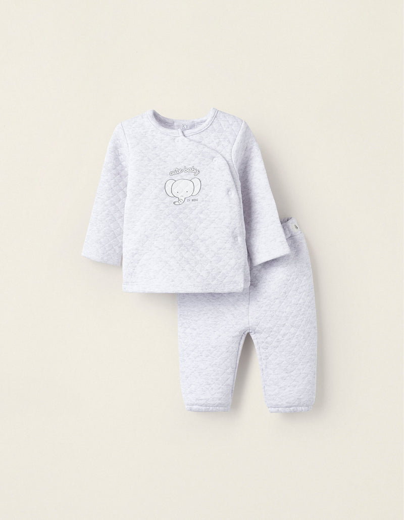 Textured Set for Newborn 'Elephant', Gray