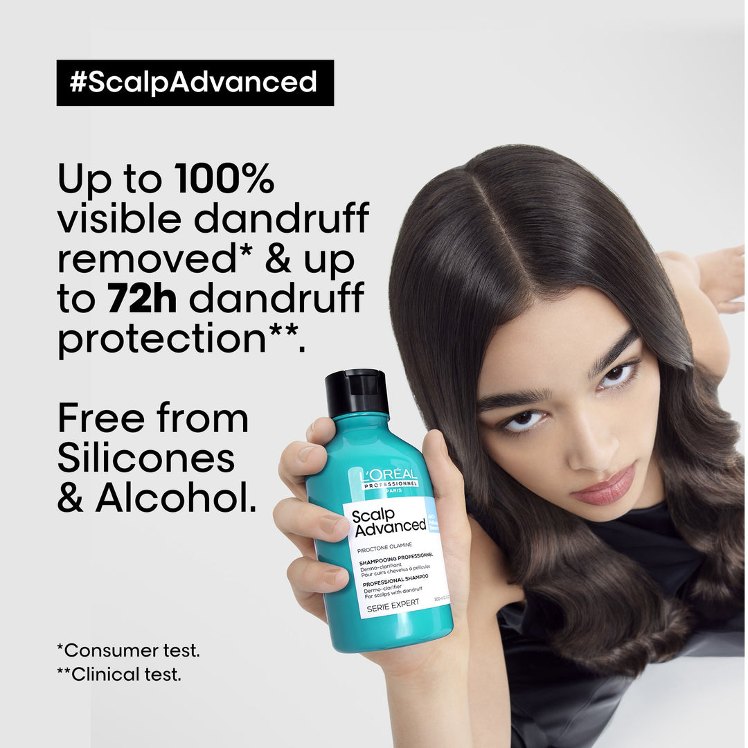 Scalp Advanced Anti-Dandruff Dermo-Clarifier Shampoo | For Dandruff Scalps |Serie Expert | 300 Ml