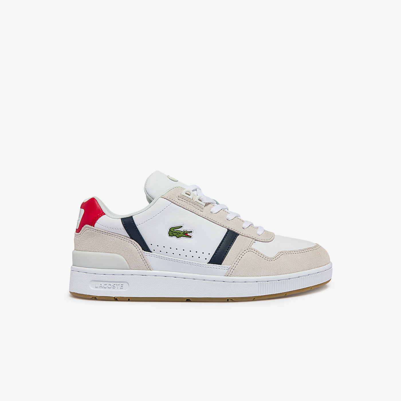 Shop The Latest Collection Of Lacoste Men'S T-Clip Tricolour Leather And Suede Trainers - 40Sma0048407 In Lebanon