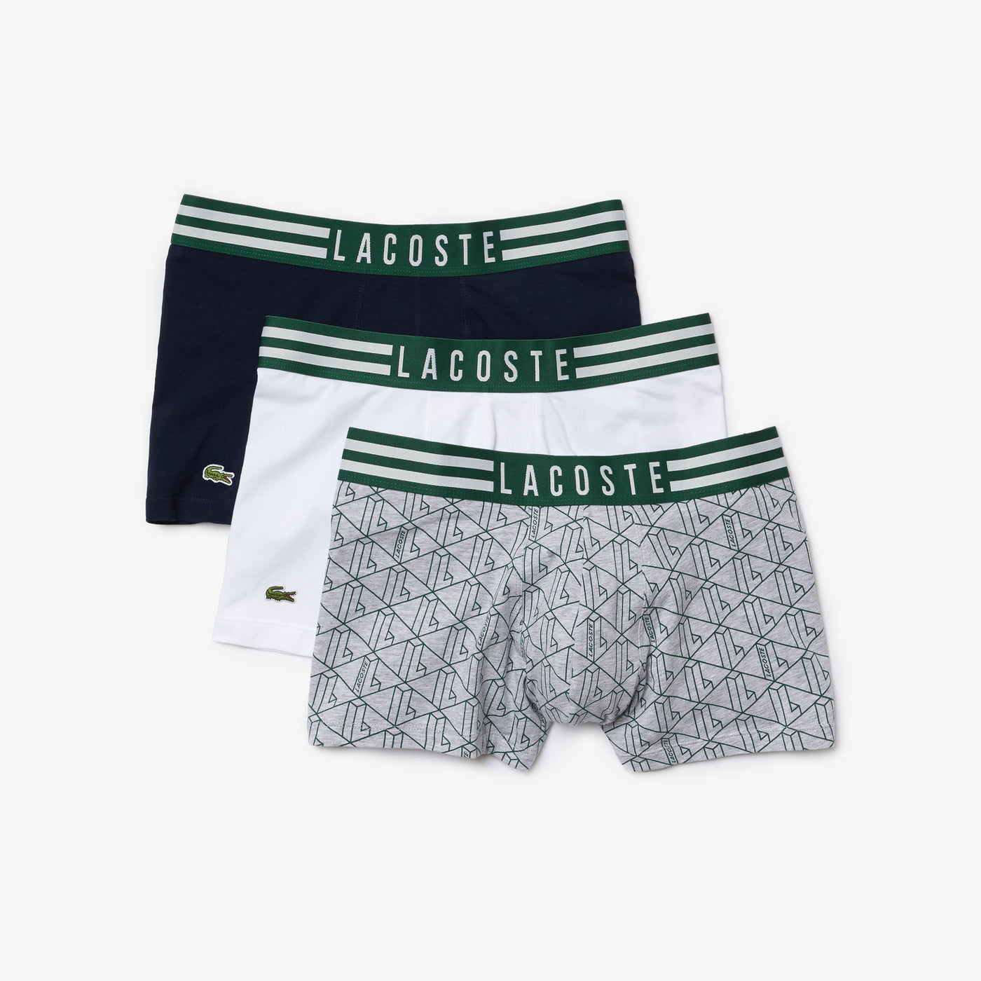 Shop The Latest Collection Of Lacoste Men’S Striped Waist Stretch Cotton Trunk 3-Pack - 5H1281 In Lebanon