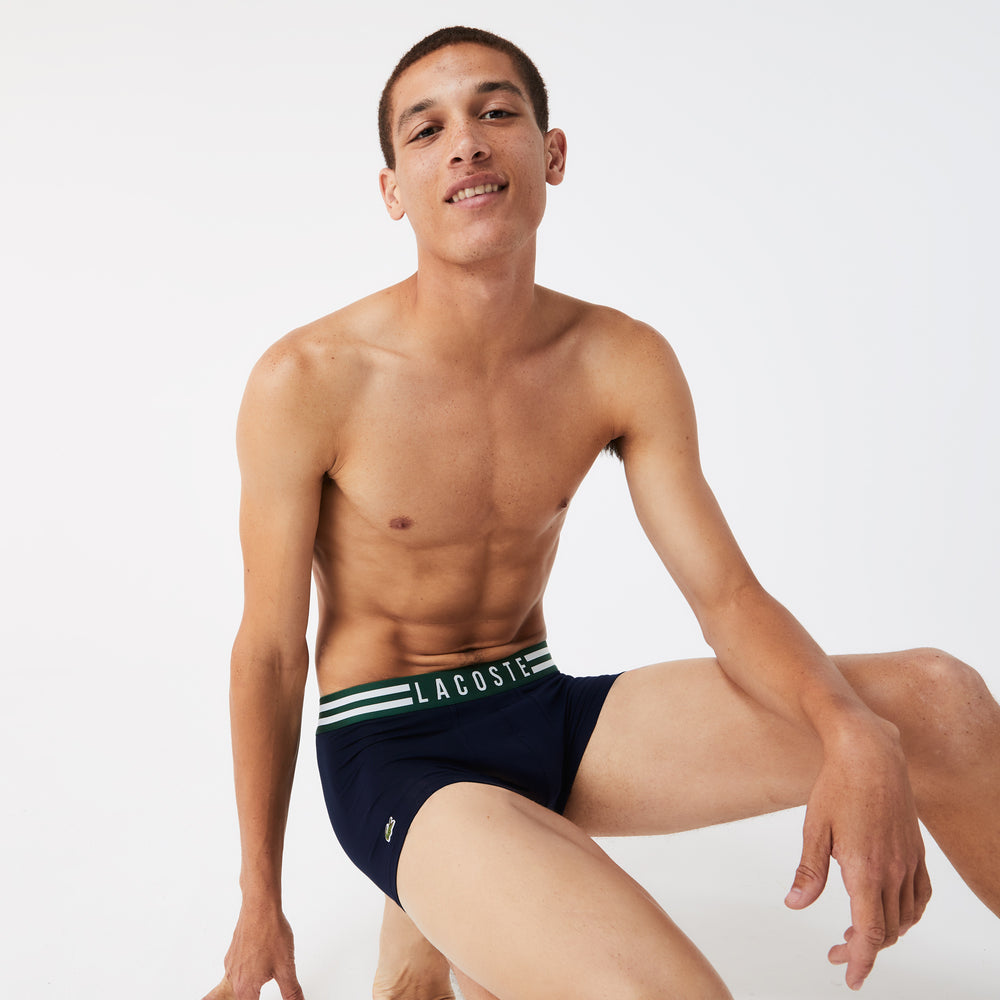 Men’S Striped Waist Stretch Cotton Trunk 3-Pack - 5H1281